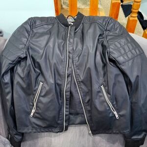 Black leather (pleather) jacket